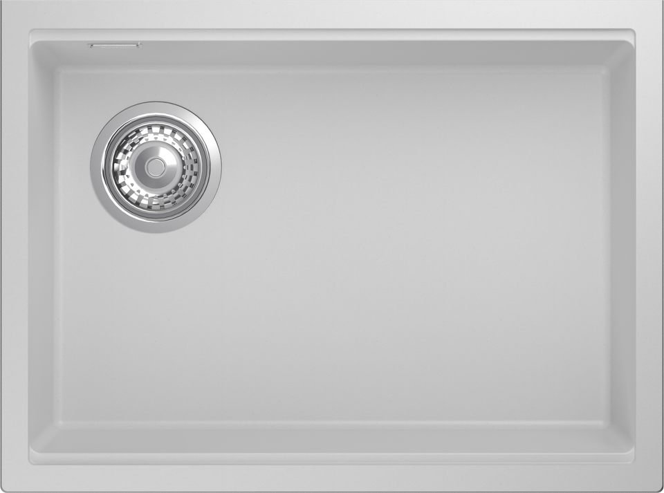 Фото Гранитная мойка Rivelato SCALINO SL-553-L  1-чаш 445*600 Белый 101