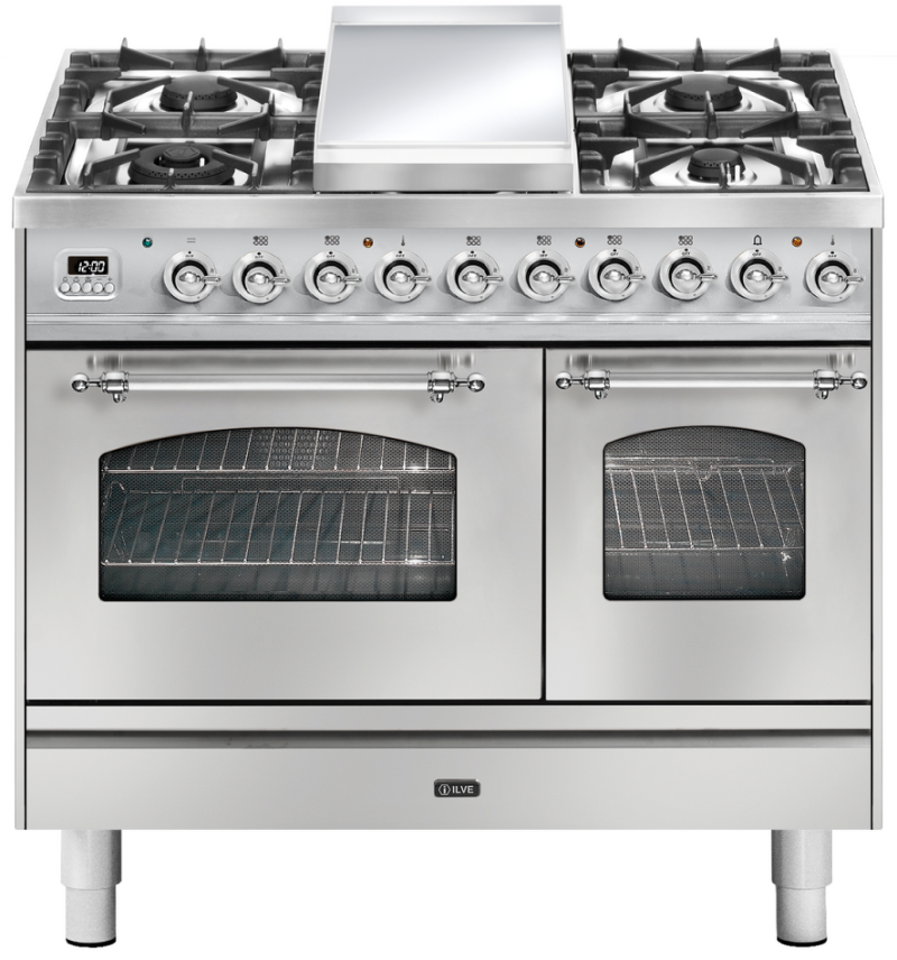 Фото Центр варочный ILVE PD10FDNE3/SSC нержавеющая сталь (фурн. хром)