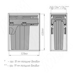 Превью картинка PULSE PROBOX F30 Система сортировки и хранения, 1 емкость (1x32), креп. фасада, полн.выдв., плавн.закр., крышка-полка, графит (MBN301-32DGMID) #6