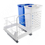 Превью картинка PULSE HAMPER LW45 Корзина для белья выдвижная, 2 емкости (35л+35л), напр.полн.выдв., плавн.закр., цвет белый (LHW452-70WT) #2