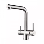 Превью картинка Смеситель для кухни Omoikiri Takamatsu-S-BN латунь/нержавеющая сталь #1