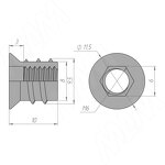Превью картинка Permo Футорка металлическая D8, М6x10 (BU36) #2
