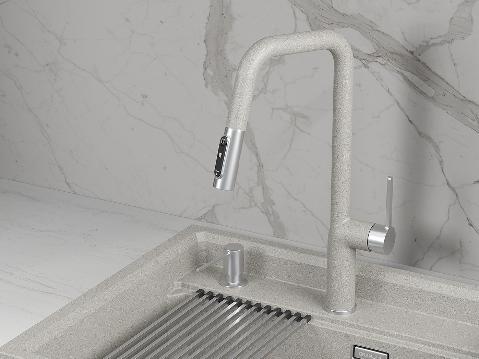 Фото Смеситель для кухни GRANULA 9011, БАЗАЛЬТ