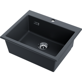 Картинка Omoikiri Omishima 60-BL Matt Natceramic/черный матовый