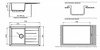 Превью картинка Мраморная мойка GranFest QUADRO 780L Иней #2