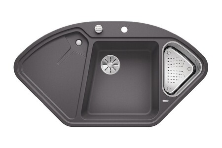 Картинка Blanсo BLANCO DELTA II SILGRANIT PuraDur темная скала с кл.-авт. InFino