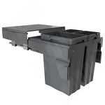 Превью картинка PULSE PROBOX F60 Система сортировки и хранения, 3 емкости (2x15+1x33), креп. фасада, полн.выдв., плавн.закр., крышка-полка, графит (MBN603-63DGMID) #2