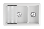 Превью картинка Кварцевая мойка GRANULA KS-7304iU, АРКТИК (БЕЛЫЙ), кухонная мойка, кварц #3