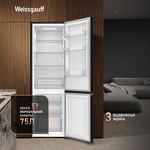 Превью картинка Холодильник с нижней морозилкой Weissgauff WRK 1760 LowFrost Black #3