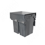Превью картинка PULSE PROBOX F45 Система сортировки и хранения, 2 емкости (2x33), креп. фасада, полн.выдв., плавн.закр., крышка-полка, графит (MBN452-66DGMID) #1
