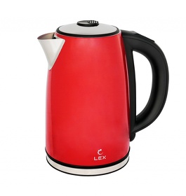 Картинка Lex LX 30021-2, чайник электрический (красный)