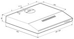 Превью картинка Козырьковая вытяжка KRONAsteel Jessica slim 600 black PB #2