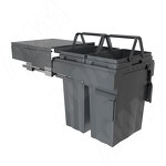 Превью картинка PULSE PROBOX F45 Система сортировки и хранения, 2 емкости (2x33), креп. фасада, полн.выдв., плавн.закр., крышка-полка, графит (MBN452-66DGMID) #3