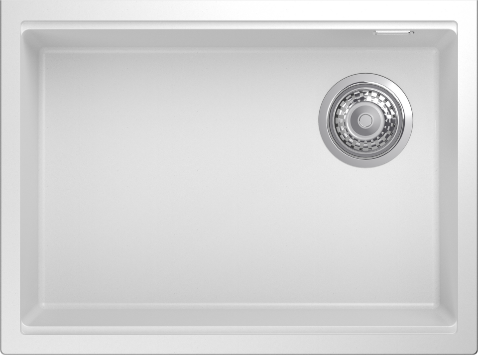 Фото Гранитная мойка Rivelato SCALINO SL-553-R  1-чаш 445*600 Белый 101