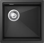 Превью картинка Гранитная мойка Rivelato LINO 454-L 1-чаш 450*440 nero #1