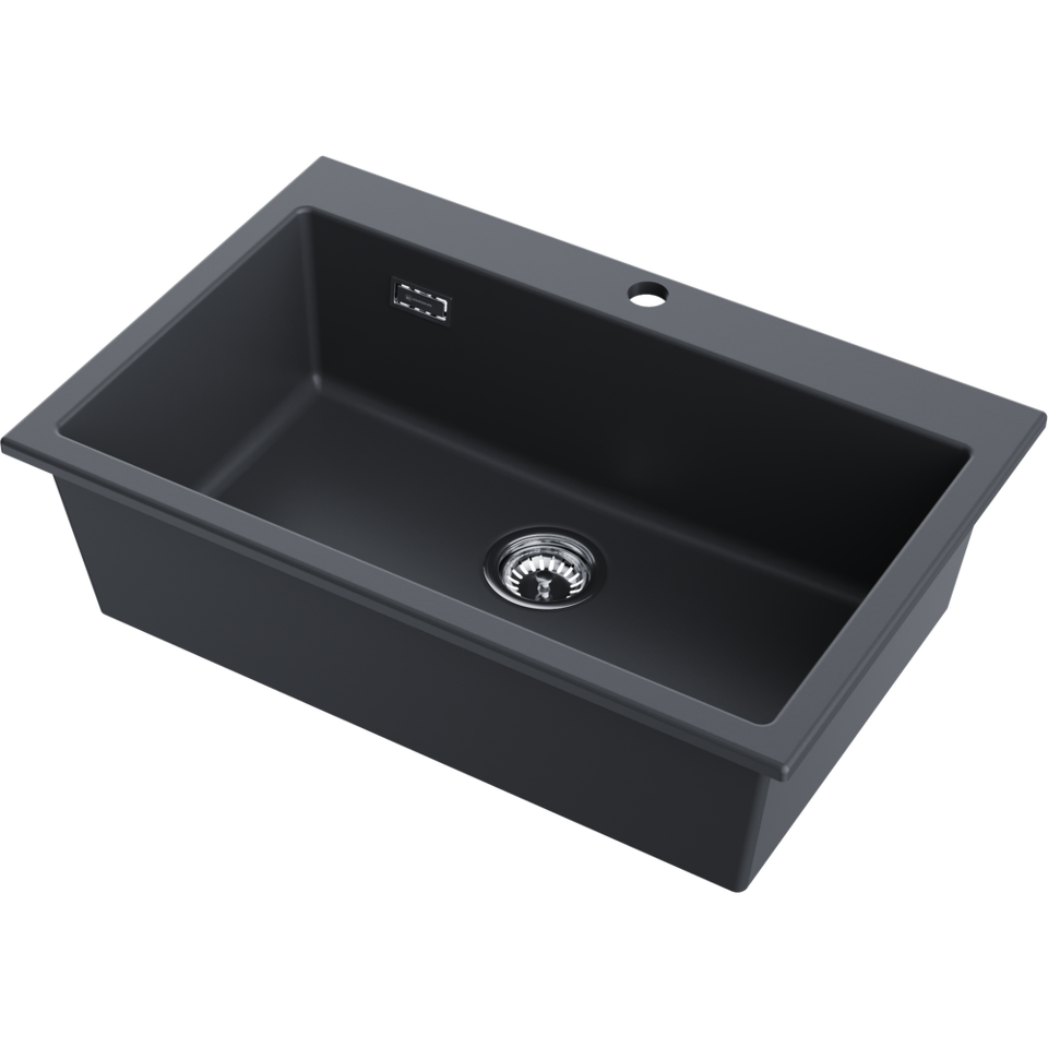 Фото Omoikiri Omishima 76-BL Matt Natceramic/черный матовый