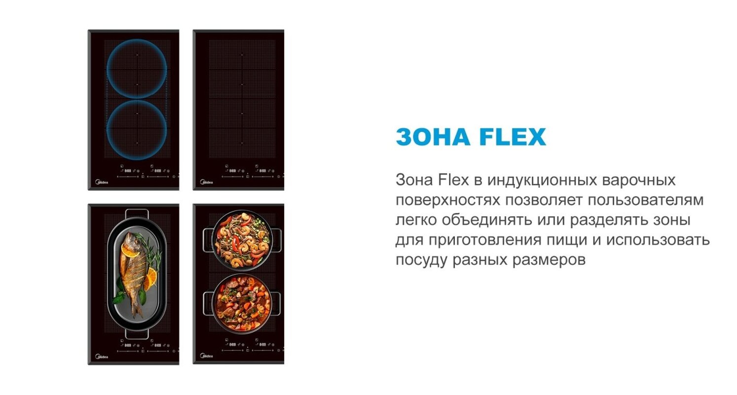 Преимущества Индукционная варочная панель Midea MIH67880F