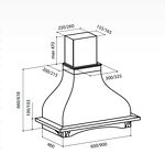 Превью картинка Вытяжка с багетом Lex PARMA 600 Ivory #10