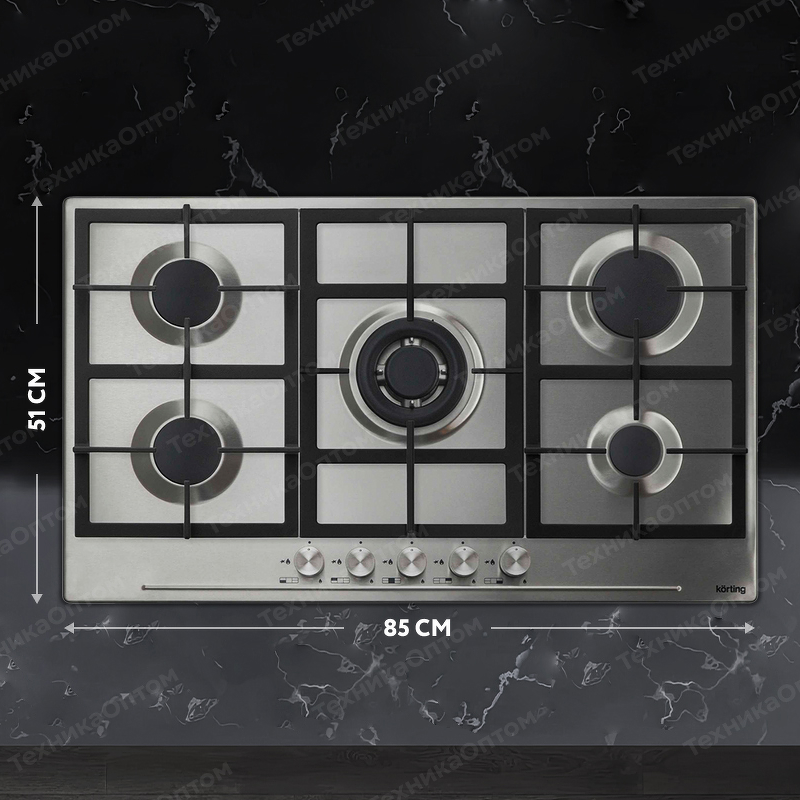 Преимущества Газовая варочная панель Körting HG 965 CTX