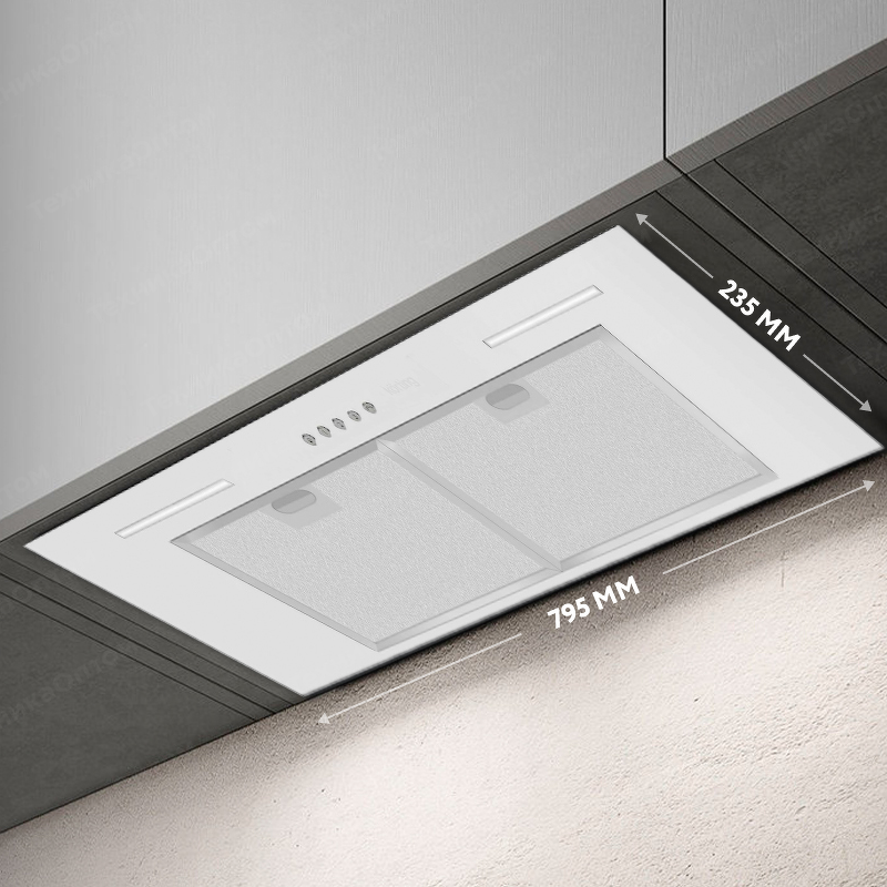 Преимущества Полновстраиваемая вытяжка Körting KHI 9931 W