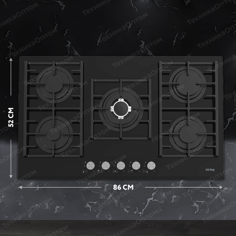 Преимущества Газовая варочная панель Körting HGG 9835 CTN