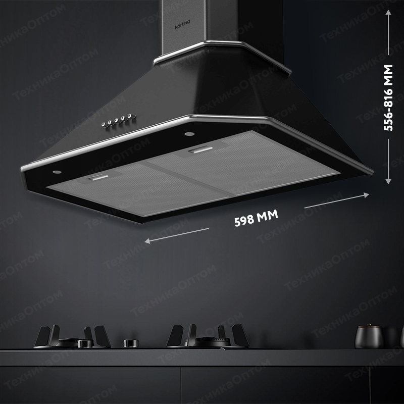 Преимущества Купольная вытяжка Körting KHC 6839 NX
